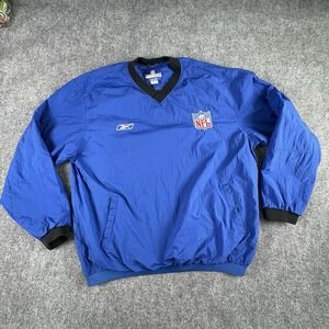 Vintage Y2K Reebok NFL Team Apparel Jacket Men XL Blue Sideline Windbreaker Fan